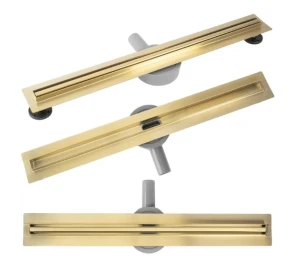 Трап для душу REA NEOX 60 SLIM PRO BRUSHED GOLD матове золото №1