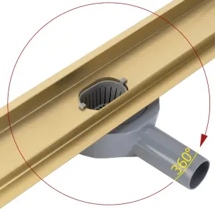 Трап для душа REA NEOX 90 PRO BRUSHED GOLD 2в1 матовое золото №3