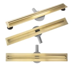 Трап для душу REA NEOX 90 SLIM PRO BRUSHED GOLD матове золото