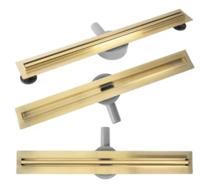Трап для душу REA NEOX 90 SLIM PRO BRUSHED GOLD матове золото №1