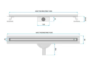 Трап для душу REA NEOX 100 SLIM PRO сталь №5