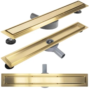 Трап для душу REA NEOX 100 PRO BRUSHED GOLD 2в1 матове золото №1