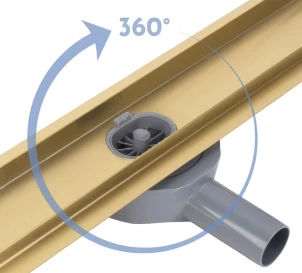 Трап для душу REA NEOX 100 PRO BRUSHED GOLD 2в1 матове золото №2