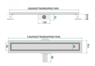 Трап для душу REA NEOX 80 PRO 2в1 сталь №6