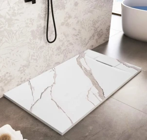 Душовий піддон REA BAZALT 80x100 CARRARA WHITE №2