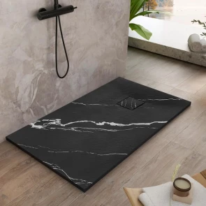 Душовий піддон REA MAGNUM 80x100 CARRARA BLACK №2