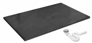 Душовий піддон REA STONE 80x100 BLACK №2