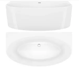 Ванна пристінна REA MALTA 170х88 WHITE акрилова №1