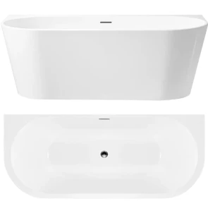 Ванна пристінна REA CAPRI 170х75 WHITE акрилова №1