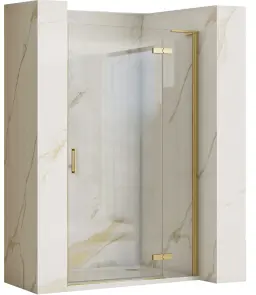 Душові двері REA HUGO 90 BRUSHED GOLD №1