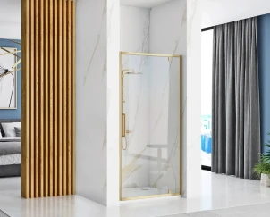 Душові двері REA RAPID SWING 100 BRUSHED GOLD №2