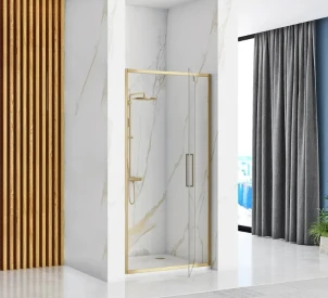 Душові двері REA RAPID SWING 90 BRUSHED GOLD №3