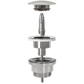 Сифон для раковины REA NICKEL BRUSHED универсальный + CLICK-CLACK * №4
