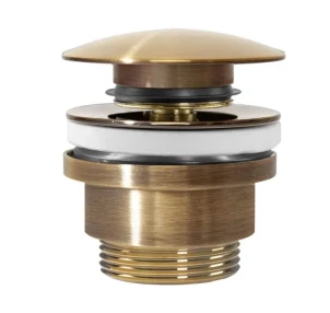 Донний клапан для раковини REA CLICK-CLACK ANTIQUE BRUSHED GOLD універсальний * №1