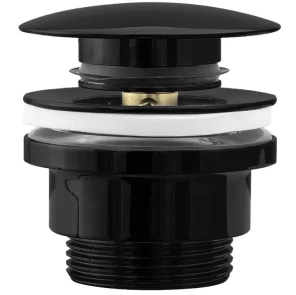 Донний клапан для раковини REA CLICK-CLACK BLACK GLOSSY універсальний * №2
