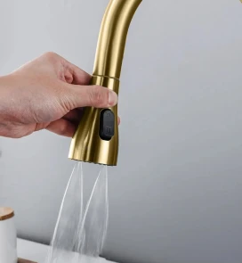 Смеситель для кухни REA CONOR BRUSHED GOLD матовое золото №4