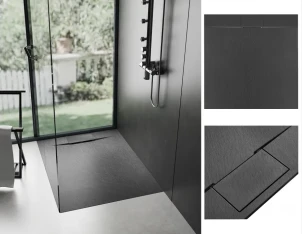 Душовий піддон REA BAZALT 90x90 BLACK №3