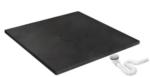 Душевой поддон REA STONE 90x90 BLACK №2