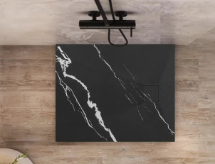 Душевой поддон REA MAGNUM 90x90 CARRARA BLACK №4