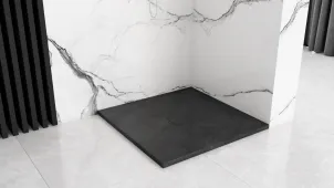 Душевой поддон REA STONE 90x90 BLACK №5