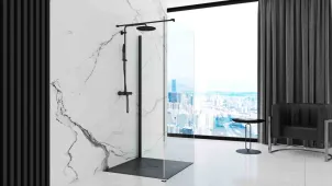 Душевой поддон REA STONE 90x90 BLACK №6