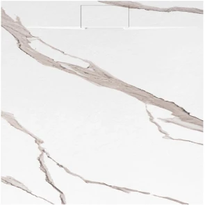 Душовий піддон REA BAZALT 90x90 CARRARA WHITE №1