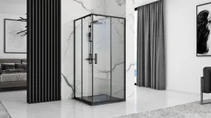 Душевой поддон REA STONE 90x90 BLACK №7