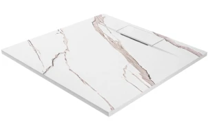 Душовий піддон REA BAZALT 90x90 CARRARA WHITE №4