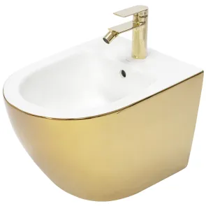 Подвесное биде REA CARLO MINI GOLD WHITE №1