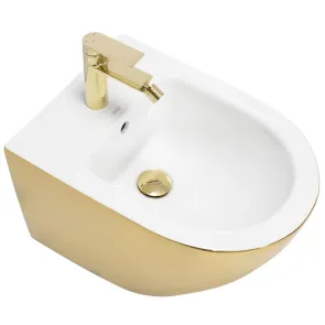 Подвесное биде REA CARLO MINI GOLD WHITE №3