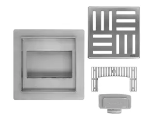 Трап для душу REA CROSS 15x15 NICKIEL BRUSHED №1