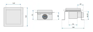 Трап для душу REA CROSS 12x12 NICKIEL BRUSHED №5