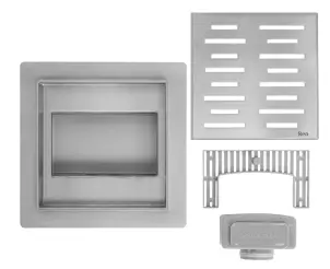 Трап для душу REA LINE 15x15 NICKIEL BRUSHED №3