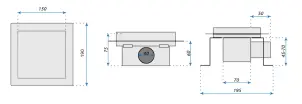 Трап для душу REA LINE 15x15 NICKIEL BRUSHED №4