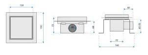 Трап для душу REA NEO 15X15 NICKIEL BRUSHED №2