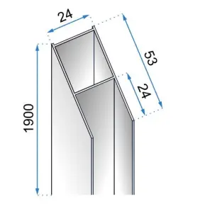 Удлинительный профиль Rea SLIM N CHROME №2