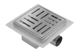 Трап для душу REA CROSS 15x15 NICKIEL BRUSHED №5
