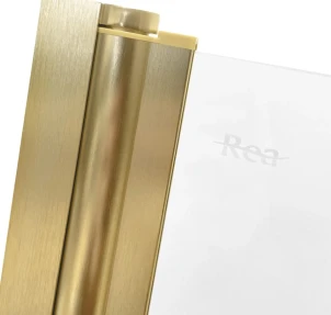 Шторка для ванны REA AGAT-2 80 BRUSHED GOLD складная №5