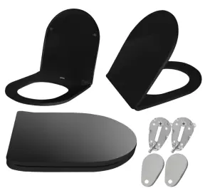 Сидіння для унітазу REA FLAT BLACK * №1