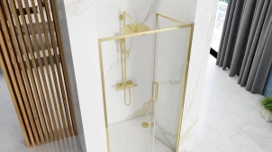 Душові двері REA RAPID FOLD 100 GOLD №4
