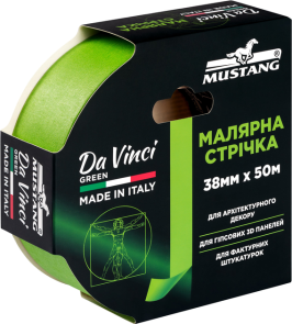 Малярная лента Mustang Da Vinci Green 38 мм x 50 м Зеленая №1