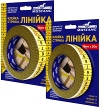 Клеящая лента Mustang Линейка 18 мм × 20 м, 2 шт.