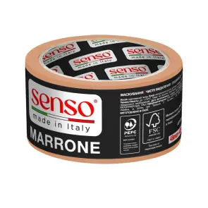 Лента малярная SENSO MARRONE AUTO 110°C, коричневая, 48 мм × 40 №1
