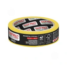Лента малярная SENSO ORO AUTO 130°C, жёлтая, 24 мм × 40 м