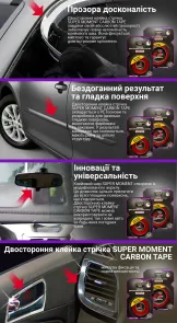 Двусторонняя клейкая лента SUPER MOMENT CARBON TAPE 12 мм × 10 м №3
