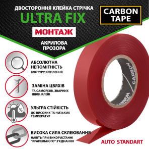 Двусторонняя клейкая лента ULTRA FIX CARBON TAPE 15 мм × 5 м №4