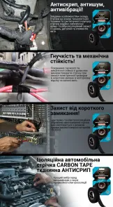 Изоляционная лента АВТО тканевая CARBON TAPE 19 мм × 10 м №3