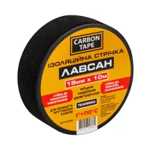 Изоляционная тканевая лента ЛАВСАН CARBON TAPE черная 19 мм × 10 м