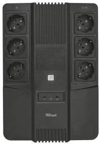 Джерело безперебійного живлення Trust Maxxon 800VA UPS with 6 standard wall power outlets BLACK №1
