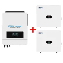 Комплект Інвертор+2 Акумулятори:EDON EPM-MAX-10,2KW+INVT LiFePO4 51.2V 100Ah 5.12kWh